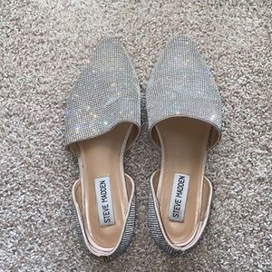 Steve Madden rhinestone glitter flats